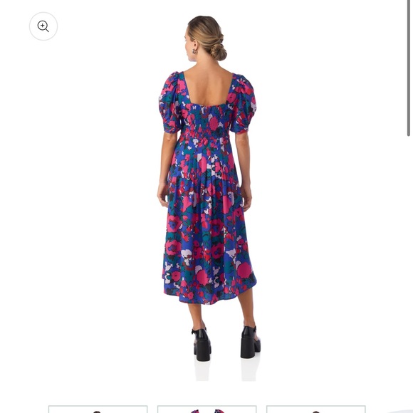 Crosby by Mollie Burch Flagger Dress Size Large Party Floral - Picture 5 of 5